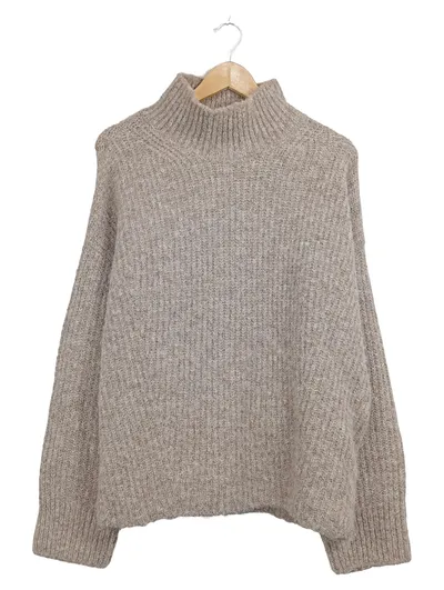 EDITED Damen Strickpullover Rollkragen Beige Gr. 38 M Oversized
