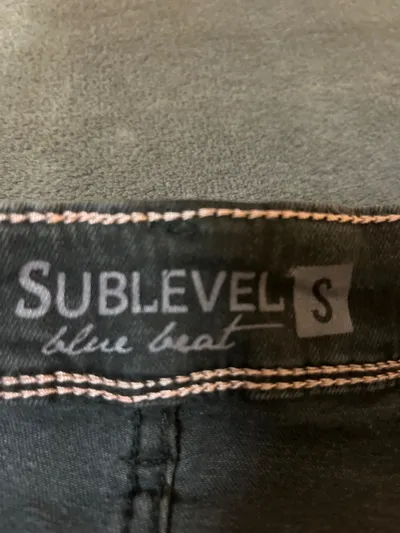 Sublevel Damen Jeansrock Bleistiftrock Midi Schlitz Grau Gr. S/36