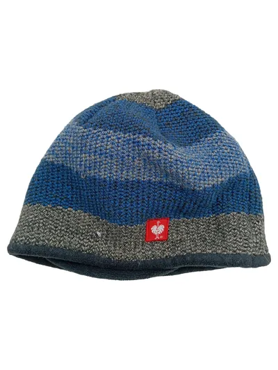 Engelbert Strauss Strickmütze Beanie Blau Grau Outdoor Polyacryl Fleece