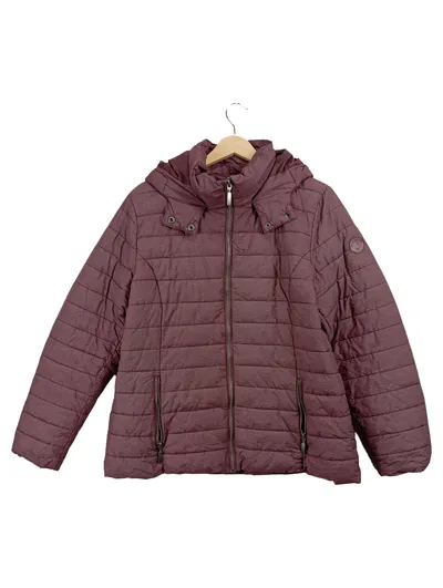 COOL CODE Steppjacke Damen Gr. 46 Lila Kapuze Outdoor Winterjacke