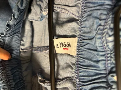 YIGGA Stoffhose Mädchen Gr. 158 Blau Lyocell Capri Sommer