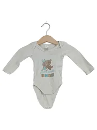 DIMO-TEX Baby Body Langarm Teddy Motiv Gr. 50/56 Beige 100% Baumwolle 1