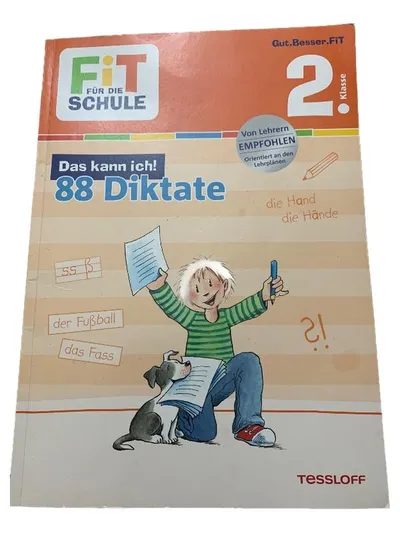 Tessloff Fit für die Schule 2. Klasse 88 Diktate Übungsheft Deutsch