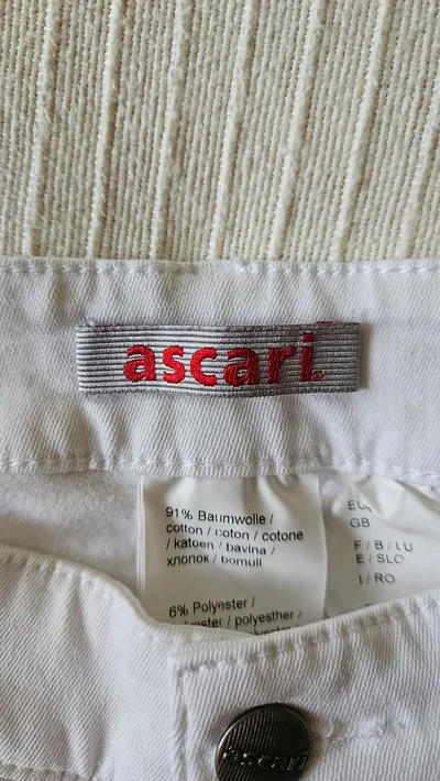 Ascari Damen Jeans Regular Fit Weiß Größe 36 W28 Stretch