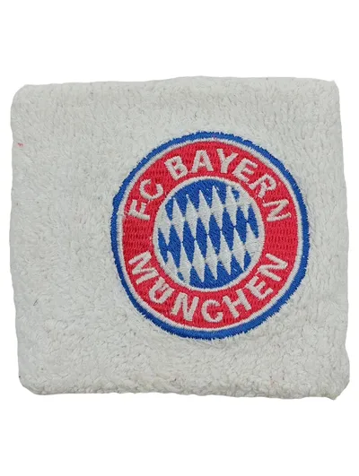 FC Bayern München Schweißband Wristband Handgelenk Bandage Weiß Fan