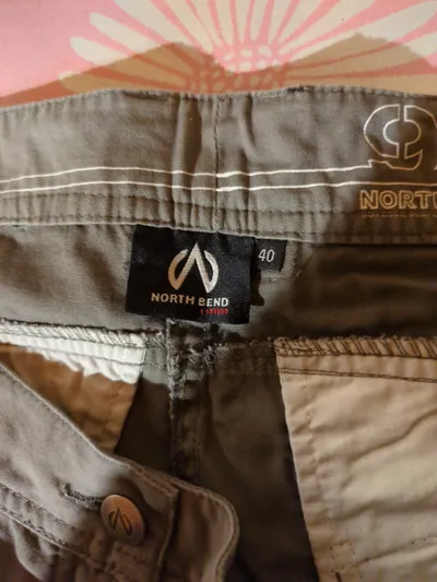 North Bend Damen Outdoor Shorts Gr. 40 Grau 100% Baumwolle