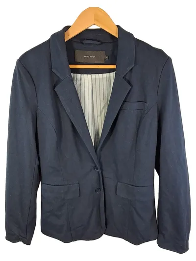 Vero Moda Damen Blazer Gr. 38 Blau Business Jacke gefüttert