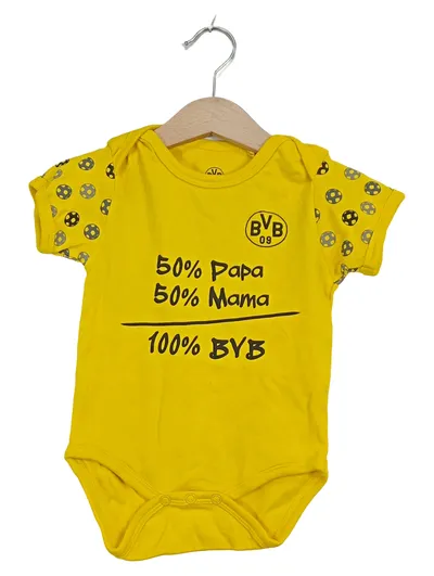 Borussia Dortmund BVB Baby Body Gr. 74/80 Gelb 100% Baumwolle Unisex