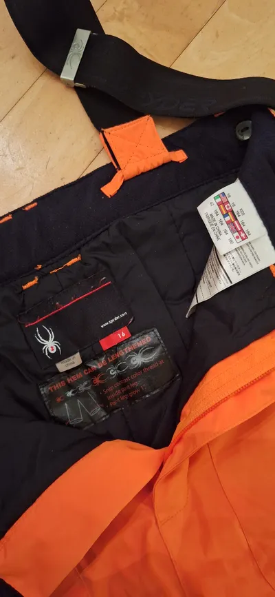 Spyder Skihose Kinder Gr. 164 Orange Schneehose Winterhose Latzhose
