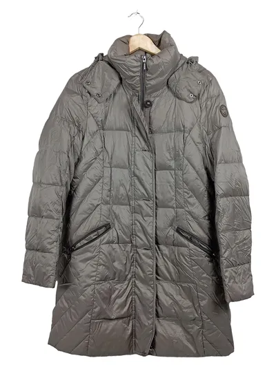 Gil Bret Damen Steppmantel Gr. 40 Grau Kapuze Winterjacke Lang