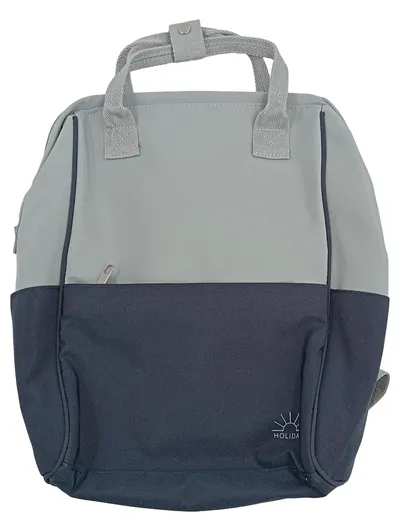 HOLIDAY Rucksack Damen Grau Blau Zweifarb Casual Daypack 15L TCM