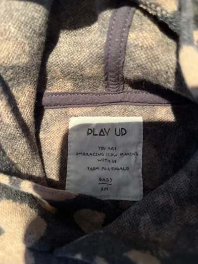 Play Up Baby Kapuzenpullover Leopardenmuster Grau Gr. 3 Monate/62