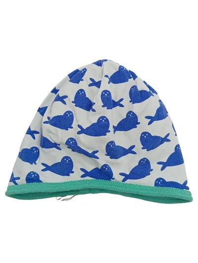 loud + proud Baby Wendemütze Seehund Muster Beanie Bio-Baumwolle Maritim