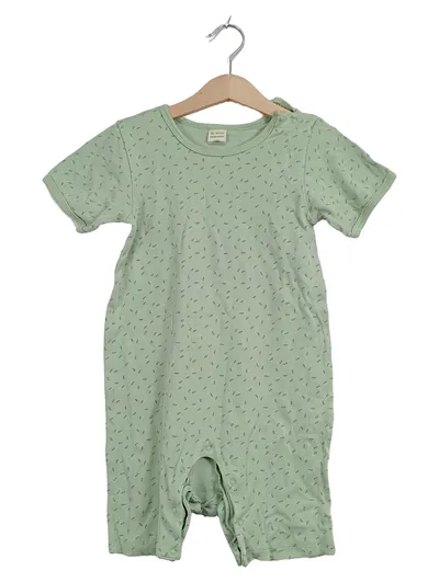 ALANA Baby Strampler Kurzarm Gr. 98/104 Grün Baumwolle Muster