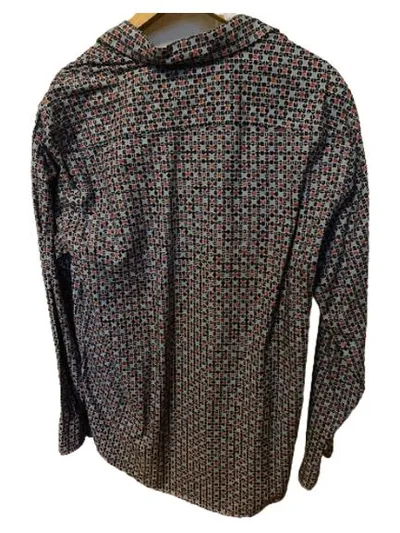 CASAMODA Herren Freizeithemd Langarm Muster Casual Fit Blau Gr. XL