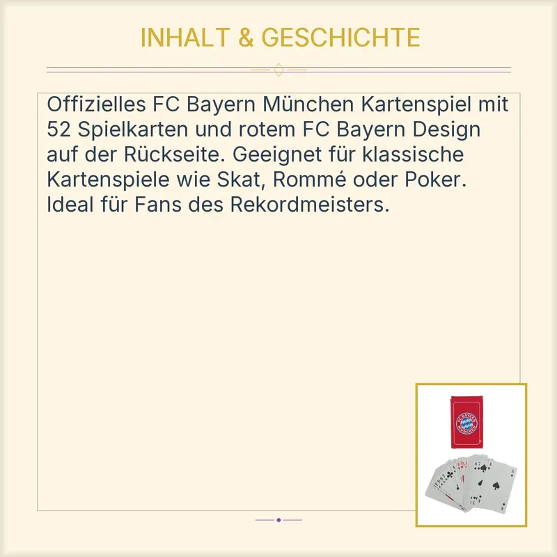FC Bayern München Spielkarten Kartenspiel Fanartikel Skat Poker 5