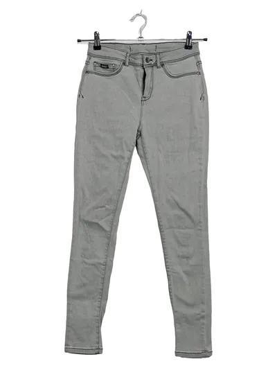 Superdry Damen Slim Fit Jeans Hose Grau Größe 44 W35 Denim