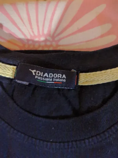 Diadora Herren T-Shirt Gr. L Navy Blau Sportshirt Passione Italiana