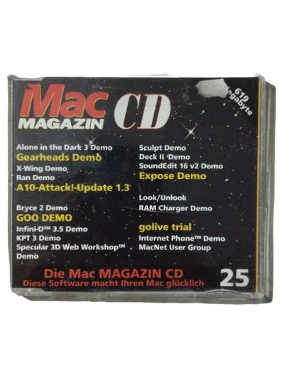 Mac Magazin CD Nr. 25 - 619 MB Software Demos für Apple Mac