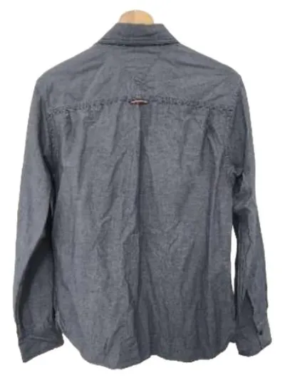 Hilfiger Denim Herren Freizeithemd Langarm Blau Baumwolle Gr. M