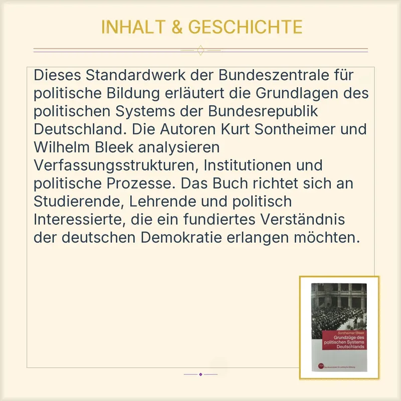 Grundzüge des politischen Systems Deutschlands Sontheimer Bleek bpb 3