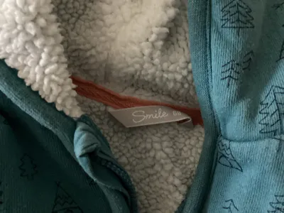 Smile Baby Kapuzenjacke Gr. 68 Petrol Outdoor Sherpa-Futter Reißverschluss