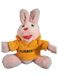 Duracell Plüschhase Kuscheltier rosa Stofftier Werbefigur 10cm 1