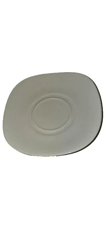 Schirnding Untertasse Porzellan Weiß Quadratisch 14 cm Modern Uni