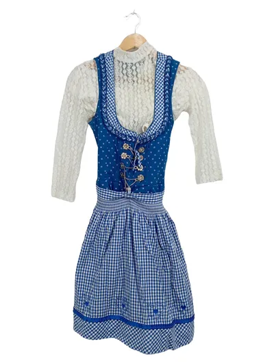 Country Line Dirndl Trachtenkleid Damen Gr. 36 Blau Kariert Oktoberfest