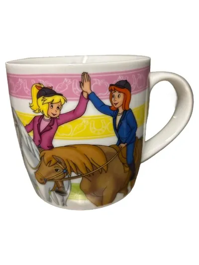 Geda Labels Kindertasse Pferde-Motiv Keramik 300ml Mädchen bunt