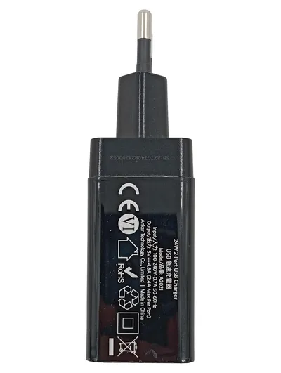 Anker 24W 2-Port USB Steckdosenladegerät Netzteil Schnellladegerät Schwarz