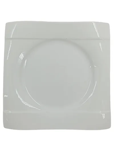 casa NOVA Essteller Porzellan Weiß Eckig Modern 19cm