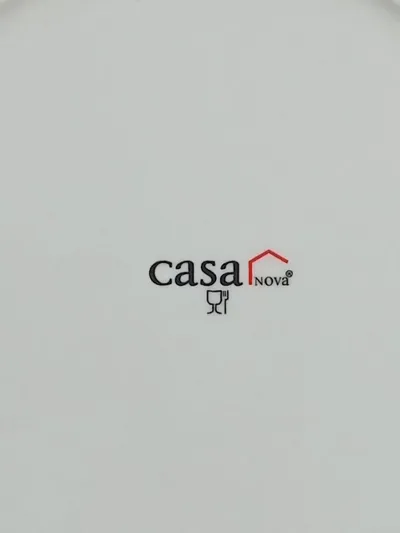 casa NOVA Essteller Porzellan Weiß Eckig Modern 19cm