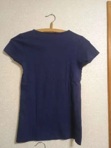 C&A Kinder T-Shirt Mädchen Kurzarm Blau Schriftzug Gr. 146/152