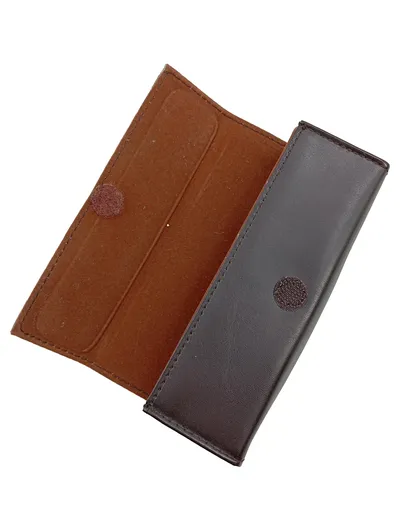 HUGO BOSS Orange Brillenetui Etui Braun Leder Magnetverschluss