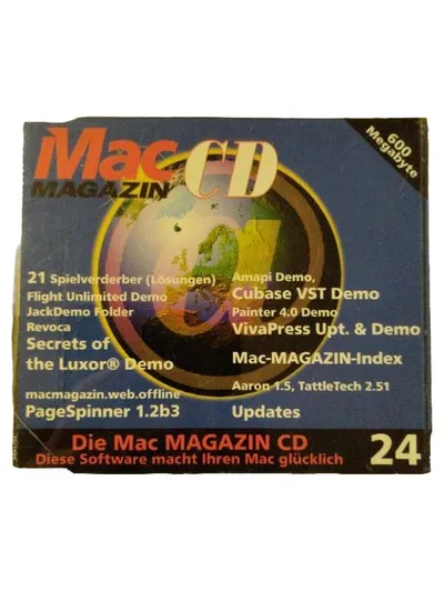 Mac MAGAZIN CD 24 - Software Sammlung 600 MB für Apple Mac