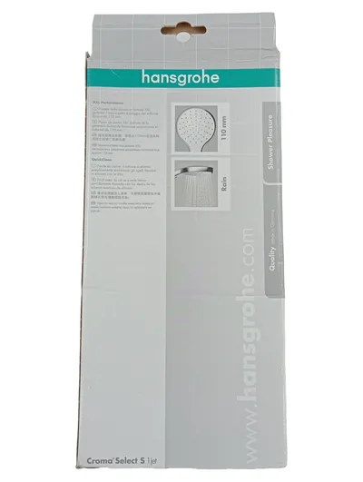 Hansgrohe Croma Select S 1jet Handbrause 110mm QuickClean Chrom/Weiß
