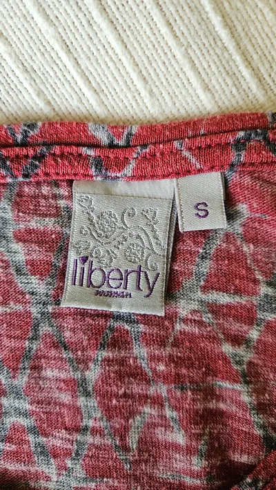 LIBERTY WOMAN Damen Langarmshirt Gr. S Rot Geometrisch 3/4-Arm