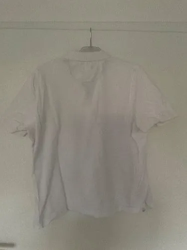 Walbusch Damen Poloshirt Weiß Gr. 48, 50 Kurzarm Baumwolle