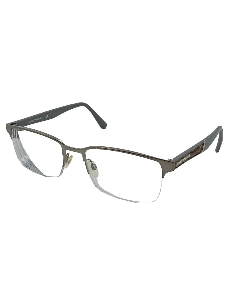 Emporio Armani Brillengestell Herren Metall Halbrahmen Grau EA1119 1