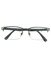 Emporio Armani Brillengestell Herren Metall Halbrahmen Grau EA1119 2