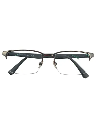 Emporio Armani Brillengestell Herren Metall Halbrahmen Grau EA1119