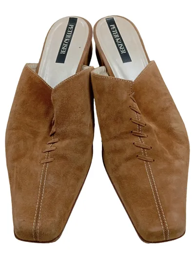 Peter Kaiser Damen Pantoletten Mules Wildleder Braun Gr. 39 Absatz