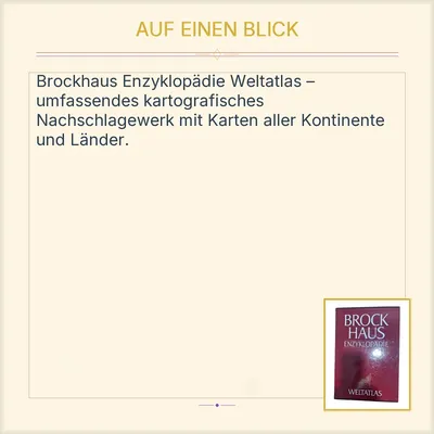 Brockhaus Enzyklopädie Weltatlas - Großer Weltatlasband