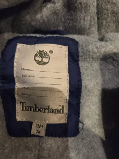 Timberland Baby Schneeanzug Gr. 74 Blau Kapuze Fäustlinge Winter