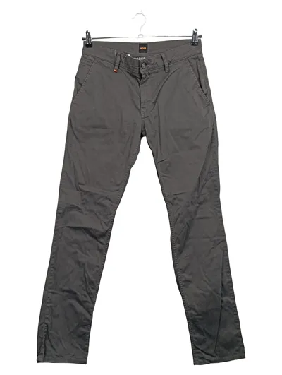 BOSS Herren Chino Stoffhose Grau Größe 32 W32 Slim Fit Casual