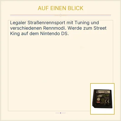 Need for Speed ProStreet Nintendo DS Rennspiel EA NDS Modul EUR