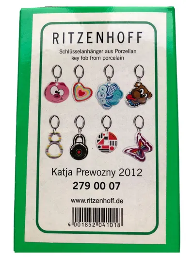 RITZENHOFF Schlüsselanhänger Porzellan Katja Prewozny Design Geometrisch