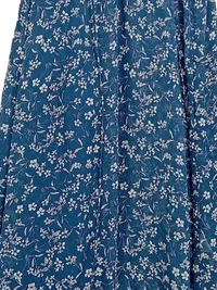 Banana Republic Damen Kleid Blumenmuster Blau Gr. M Trapez Rüschen 3