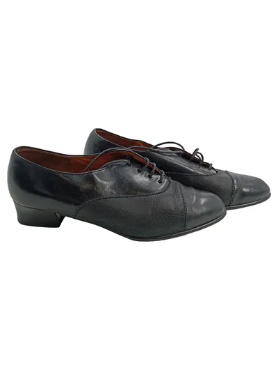 Gabor Damen Schnürschuhe Leder Schwarz Gr. 40.5 Oxford Klassisch